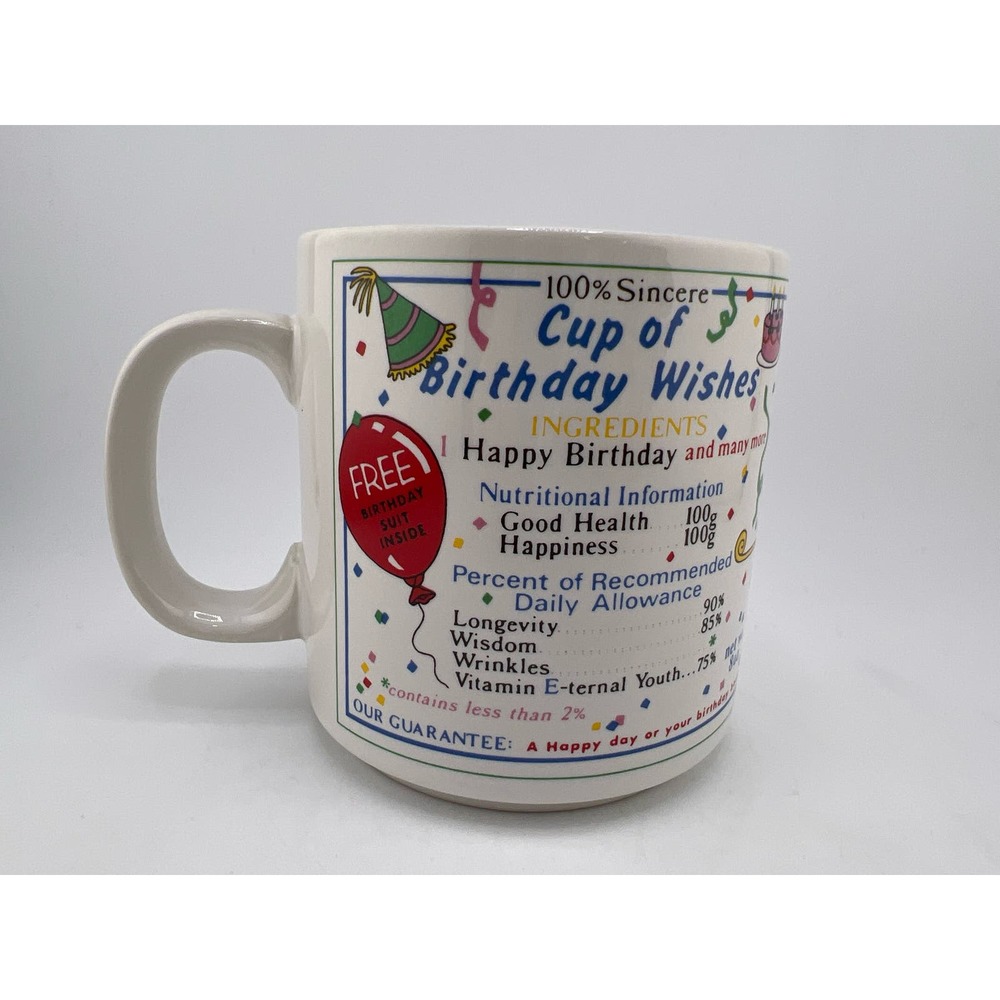 Happy Birthday Coffee Cup Mug Vintage Funny Humor Vintage‎